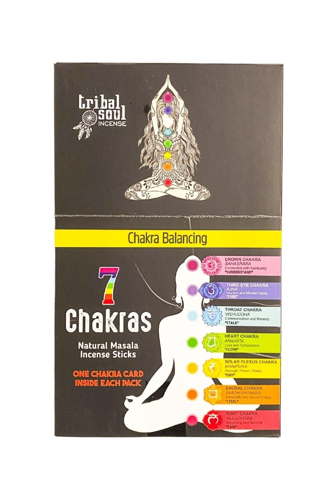SPICE EMPORIUM TRIBAL SOUL 7 CHAKRAS INCENSE STICKS 12'S
