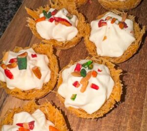 Spice Emporium Vermicelli Nests with a Barfi cream recipe by Hajra